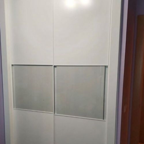 FC2 FRENTE CORREDERO ECO 3 PAÑOS LACADO BLANCO Y CR BLANCO, TIRADOR ALUMINIO LACADO