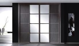 FC193 FRENTE CORREDERO JAPONES ROBLE GRIS CENIZA Y ESPEJO. PERFILES ROBLE GRIS CENIZA